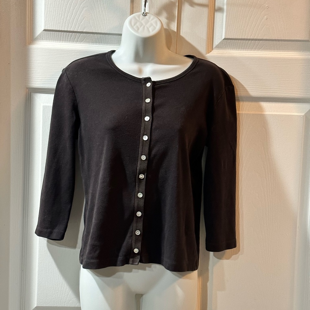 Black The Limited 3/4 Sleeve Top